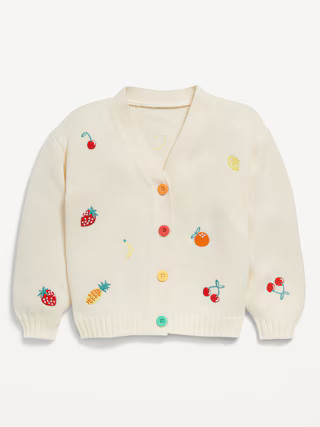 Embroidered Button-Front Cardigan Sweater for Toddler &amp; Baby | Old Navy | Old Navy (US)