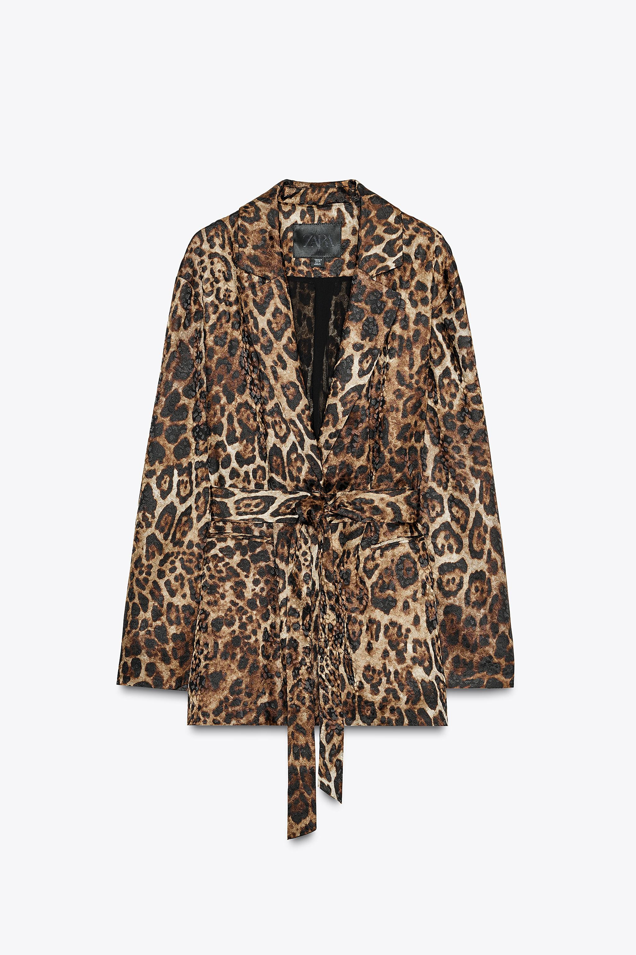ZW COLLECTION ANIMAL PRINT JACQUARD BLAZER | Zara US