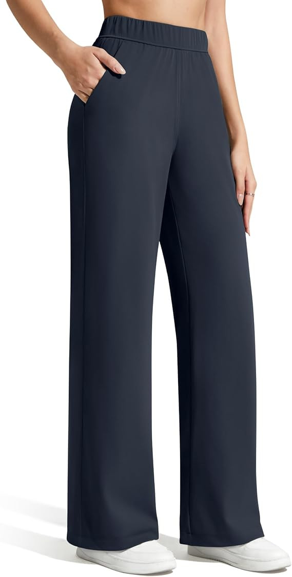 G4Free ShiftReady Women's Yoga Dress Pants with Pockets Wide Leg Work Pants Dressy Casual Trouser... | Amazon (US)