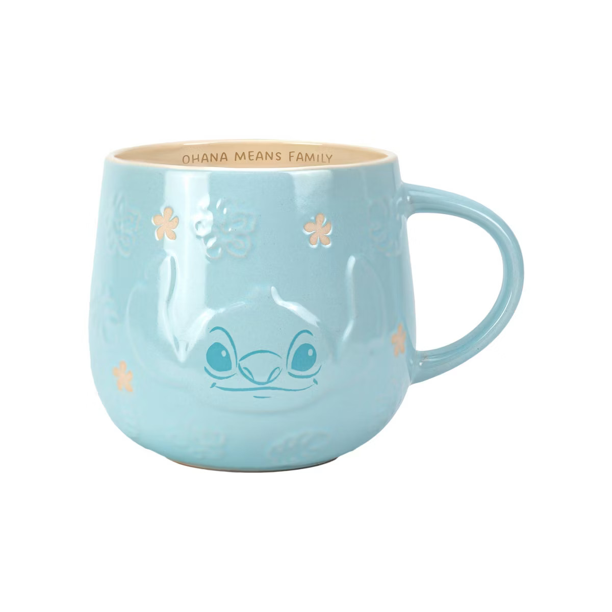 Zak Designs 19 fl oz Stoneware Sculpted Embossed Stitch Mug Blue | Target