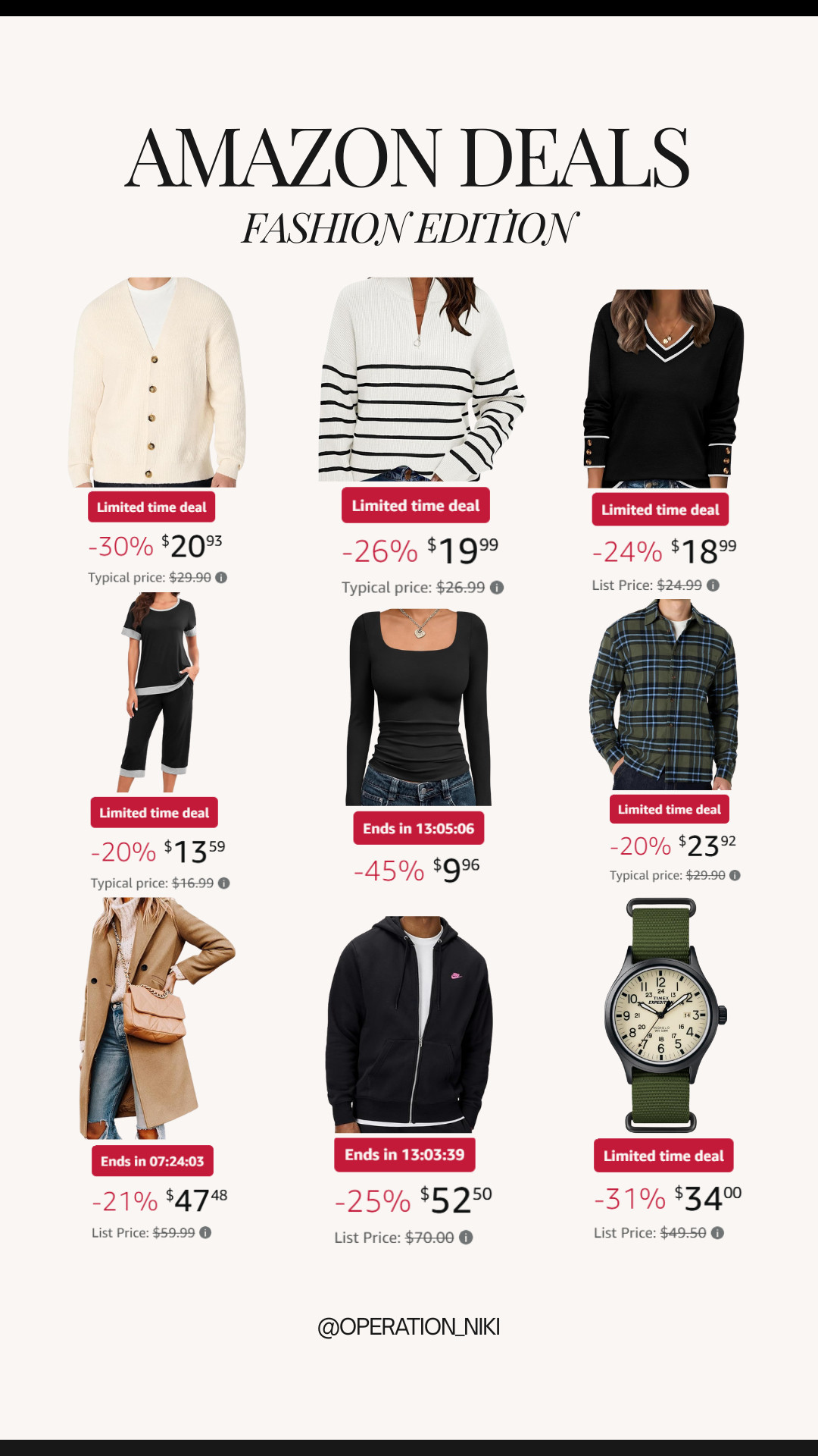 Amazon fashion finds that make updating your closet easy ✨
Seasonal staples, everyday basics, and trend-forward pieces — all on sale and ready to wear now.

Follow for more @OPERATION_NIKI on IG, TikTok, & Facebook 💛

#AmazonFashion #FashionDeals #AmazonFinds #StyleSteals #ClosetRefresh #AffordableStyle #WardrobeBasics #SeasonalStyle #OperationNiki 

 #LTKGiftGuide #LTKSaleAlert #LTKFindsUnder50