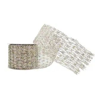 2.5" x 20ft. Mesh Wired Metallic Ribbon by Celebrate It® Christmas | Michaels Stores