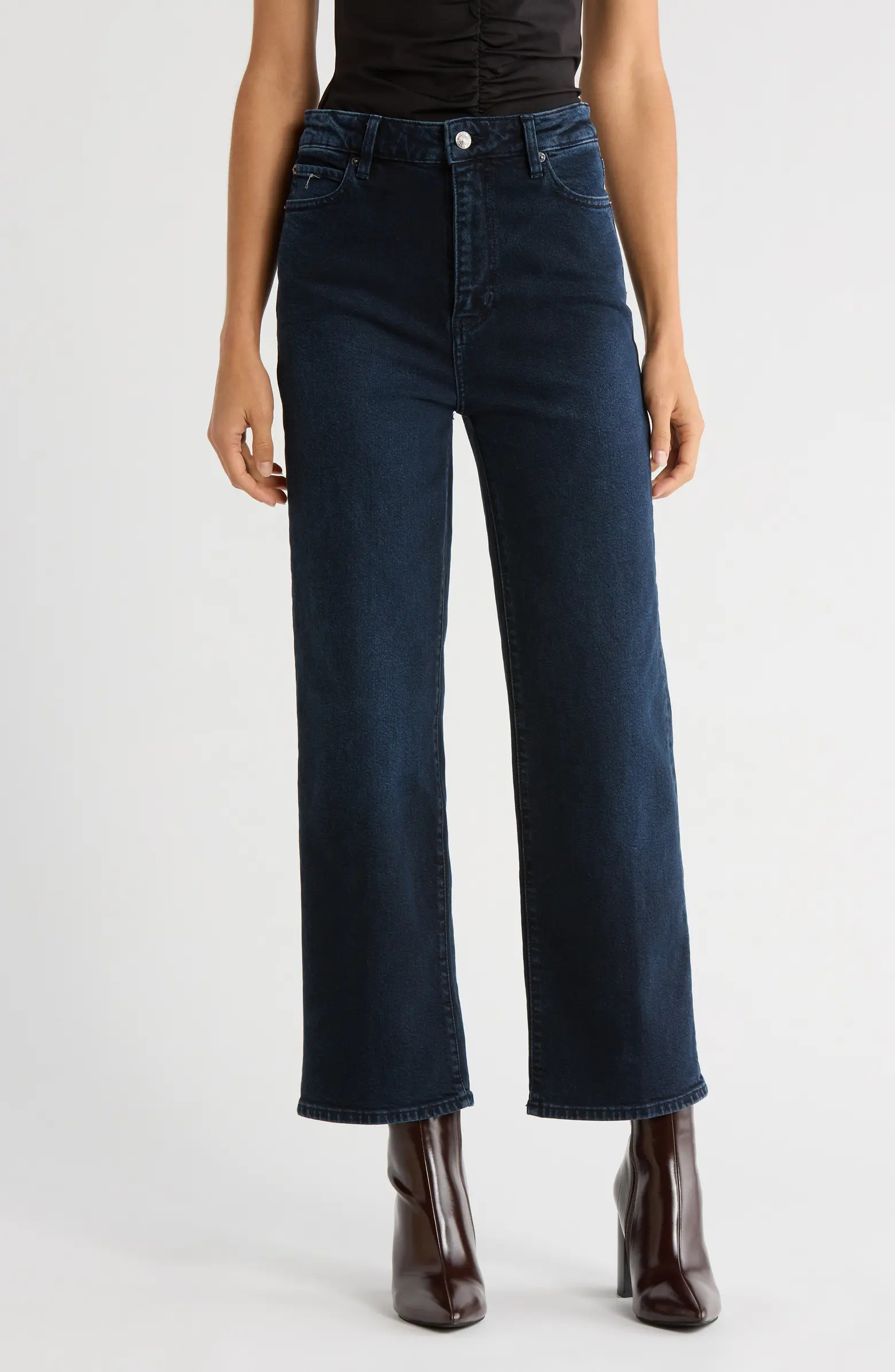 The Wide High Waist Ankle Wide Leg Jeans | Nordstrom