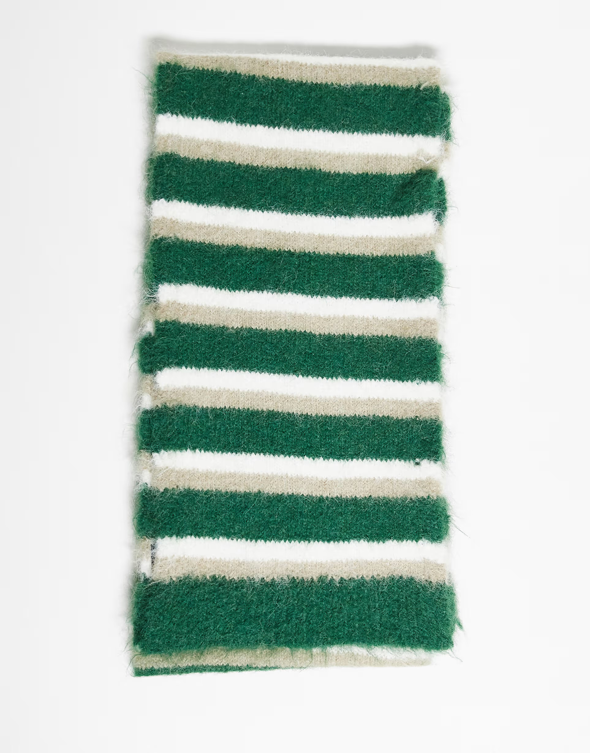 Reclaimed Vintage unisex fluffy scarf in green stripe | ASOS | ASOS (Global)