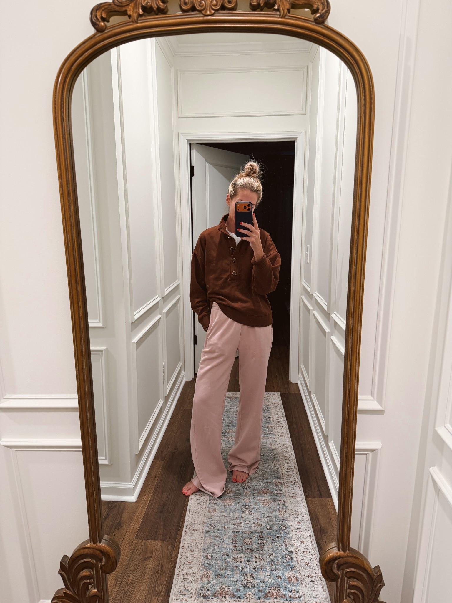 This is what I’m wearing today… this cold kicked my tail today so I knew I needed to rest. Time and Tru top // scoop pants 

Looks like Aerie. Priced like Walmart.
These are the kind of cozy finds you do a double take on. The Time and Tru quarter-button fleece is soft, sporty, and so easy to throw on—high neckline, relaxed fit, and under $20. The Scoop mineral-wash fleece set takes loungewear up a notch with ultra-soft fabric, an on-trend flare leg, and a matching cropped hoodie that feels polished but still comfy. Comment SHOP for all the details  

Everything here is under $30, wearable on repeat, and proof you don’t have to compromise style or comfort for the price.
