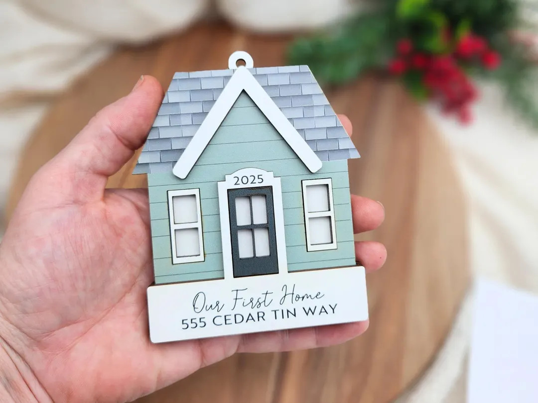 New Home Ornament | 1st House Ornament for Homeowner | Personalized Christmas Closing Gift From R... | Etsy (US)