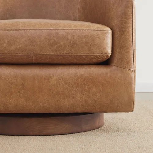 Bennett Upholstered Swivel Barrel Chair | Wayfair North America