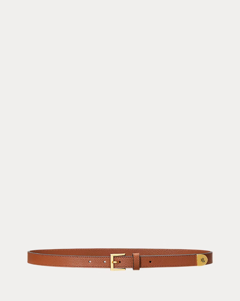 Pebbled Leather Skinny Belt | Ralph Lauren (UK)