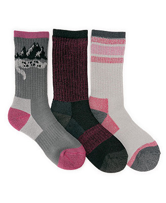 Women's Hiking Heat Retainer Crew Sock 3 Pack | Macy's
