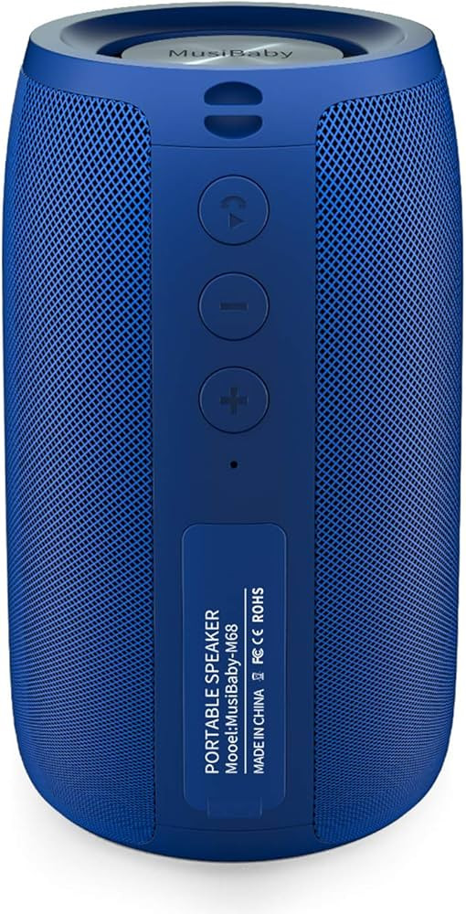 Bluetooth Speaker,MusiBaby Speaker,Wireless,Outdoor,Waterproof,Portable Speaker,Dual Pairing,Blue... | Amazon (US)