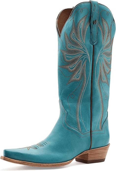 Dan Post Boots Womens Grace Leather Snip Toe Pull On Casual Boots Mid Calf Low Heel 1-2" - Brown | Amazon (US)