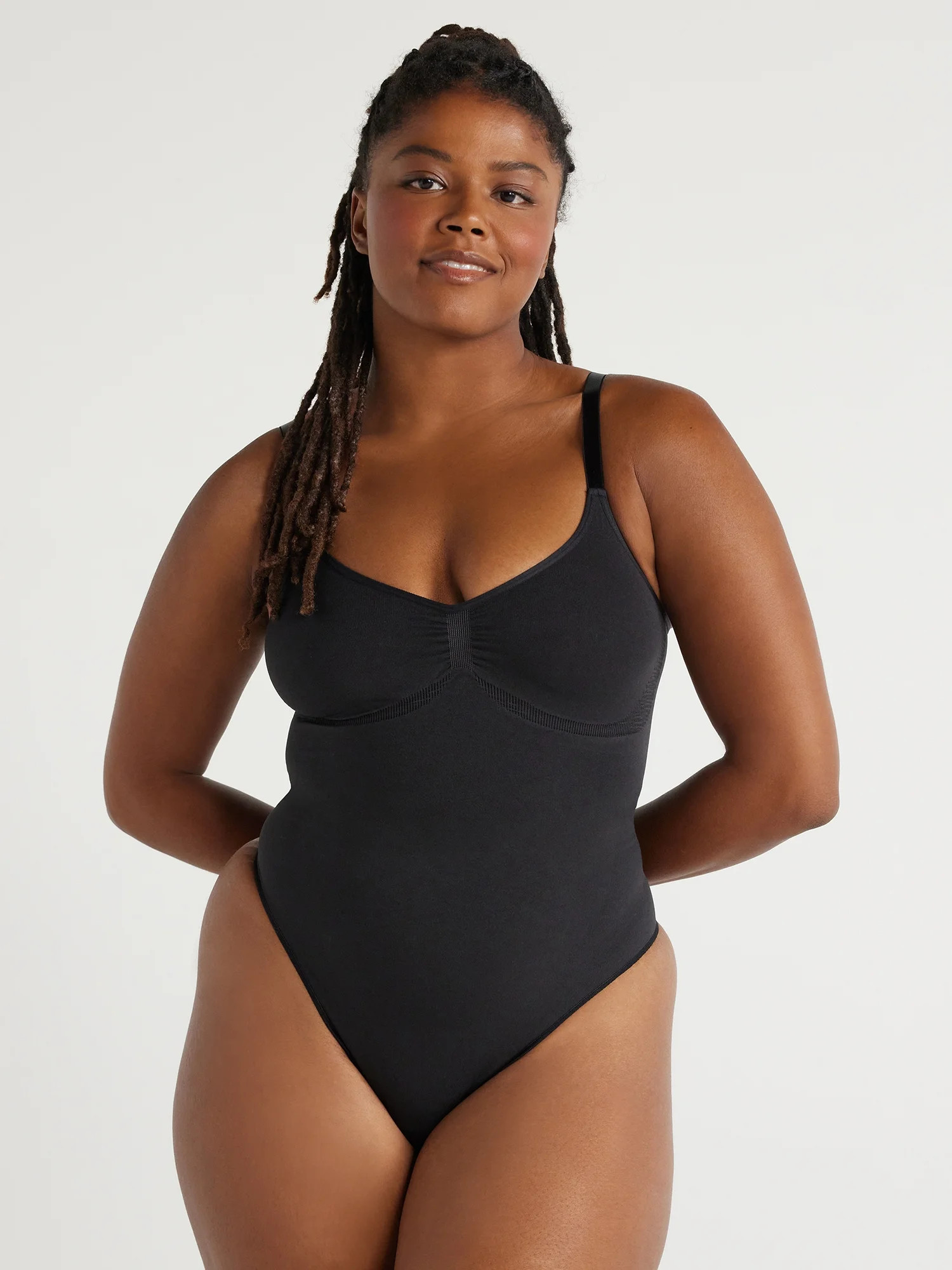 Joyspun Women’s Seamless Sculpting Thong Bodysuit, Sizes S to 3X | Walmart (US)