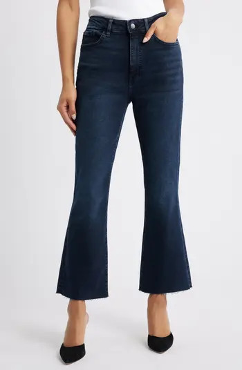 NAO High Waist Raw Hem Crop Bootcut Jeans | Nordstrom