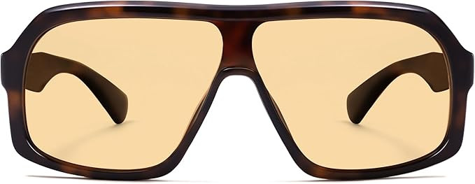 Oversized Aviator Polarized Sunglasses for Women Men Large Shield One Piece Square Shades VL9920 | Amazon (US)
