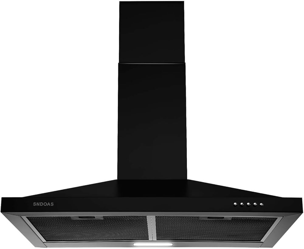 SNDOAS Black Range Hood 30 inch,Wall Mount Range Hood 30 inch with Ducted/Ductless Convertible,Ve... | Amazon (US)