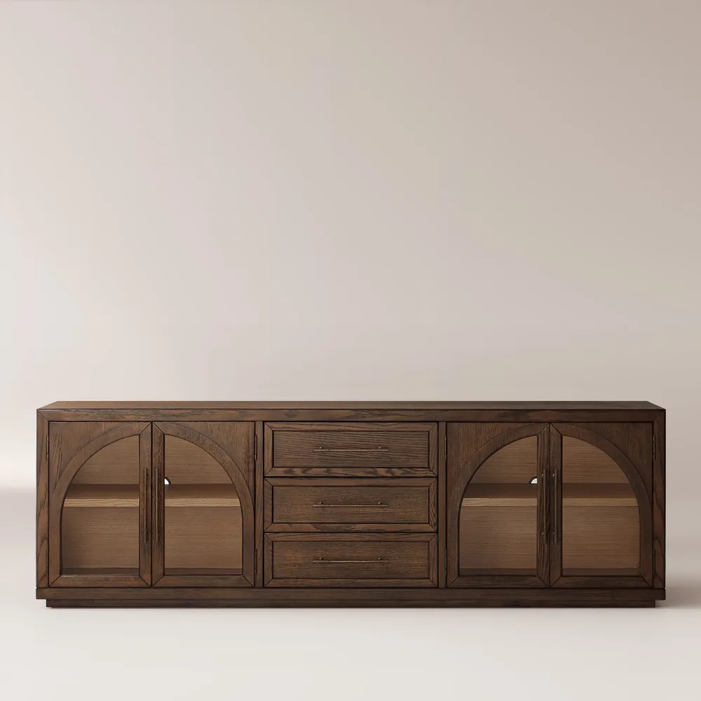 New OptionValborg 80" Oak Media Console | Hernest