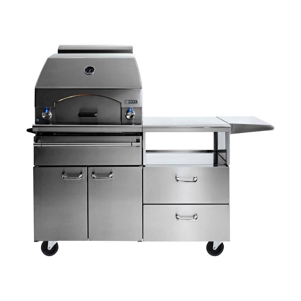Lynx - 30" Napoli Pizza Oven on Mobile Kitchen Cart - Stainless Steel | Best Buy U.S.