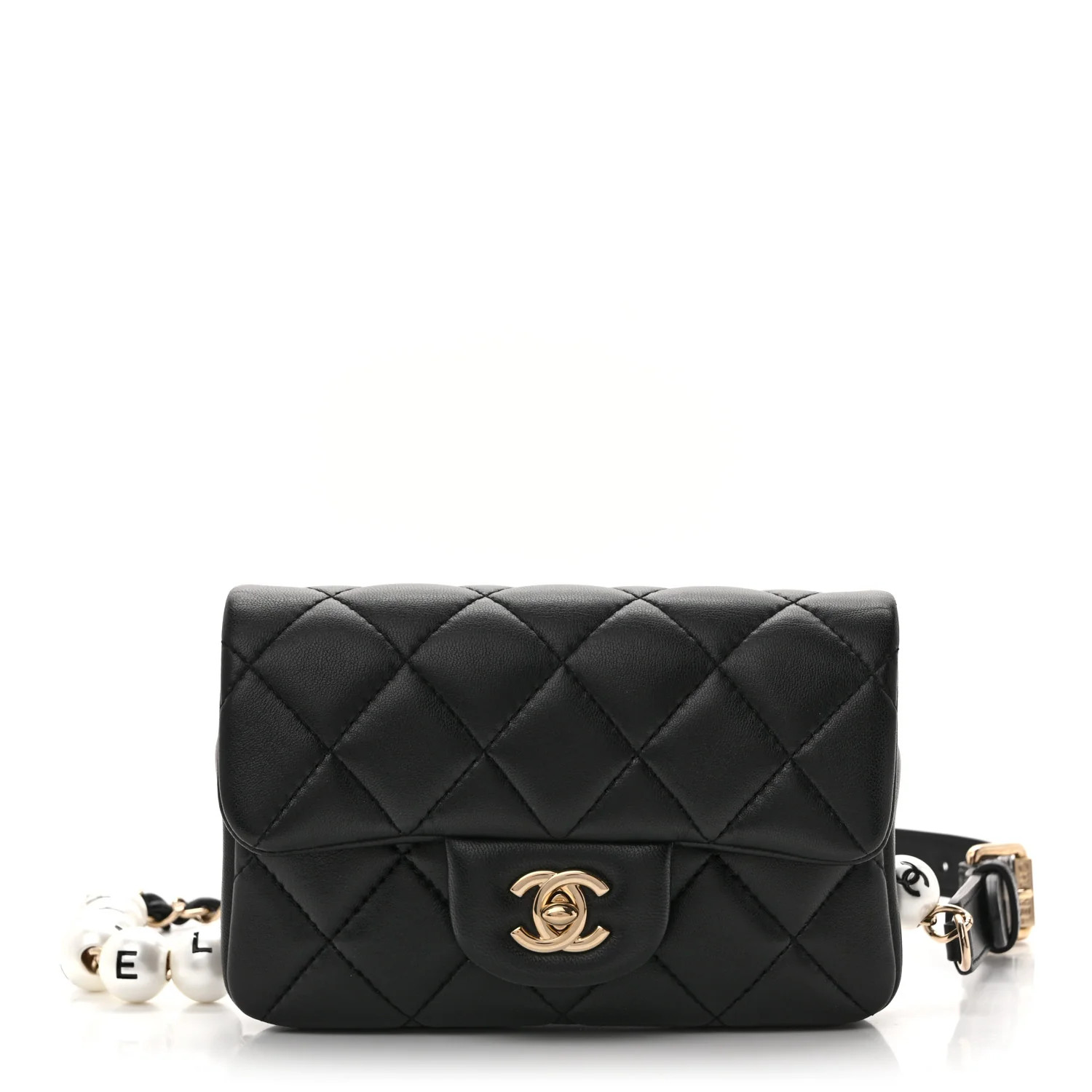 Lambskin Quilted Mini My Precious Waist Bag Black | FASHIONPHILE (US)