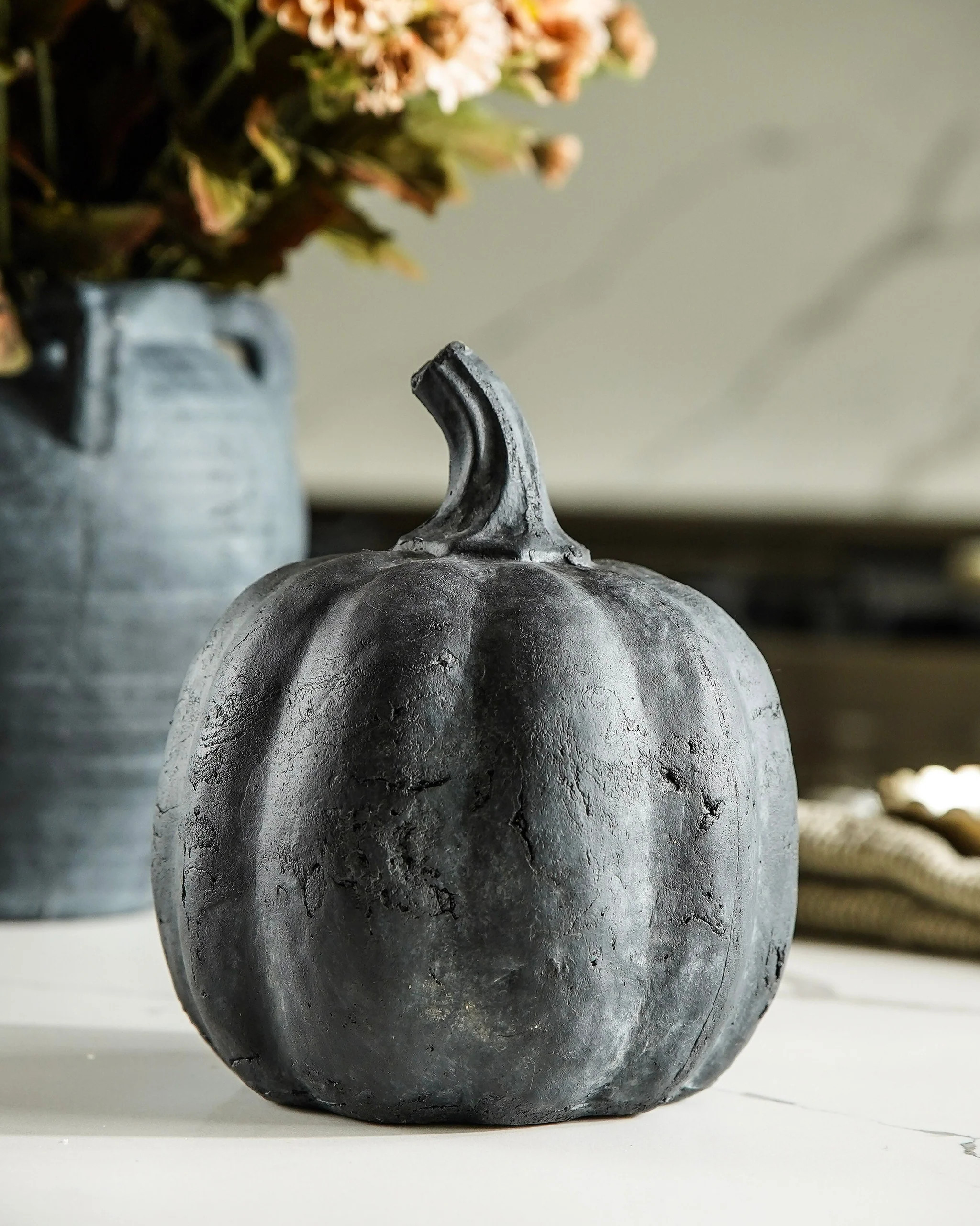 Black Terracotta Pumpkin | MJHome