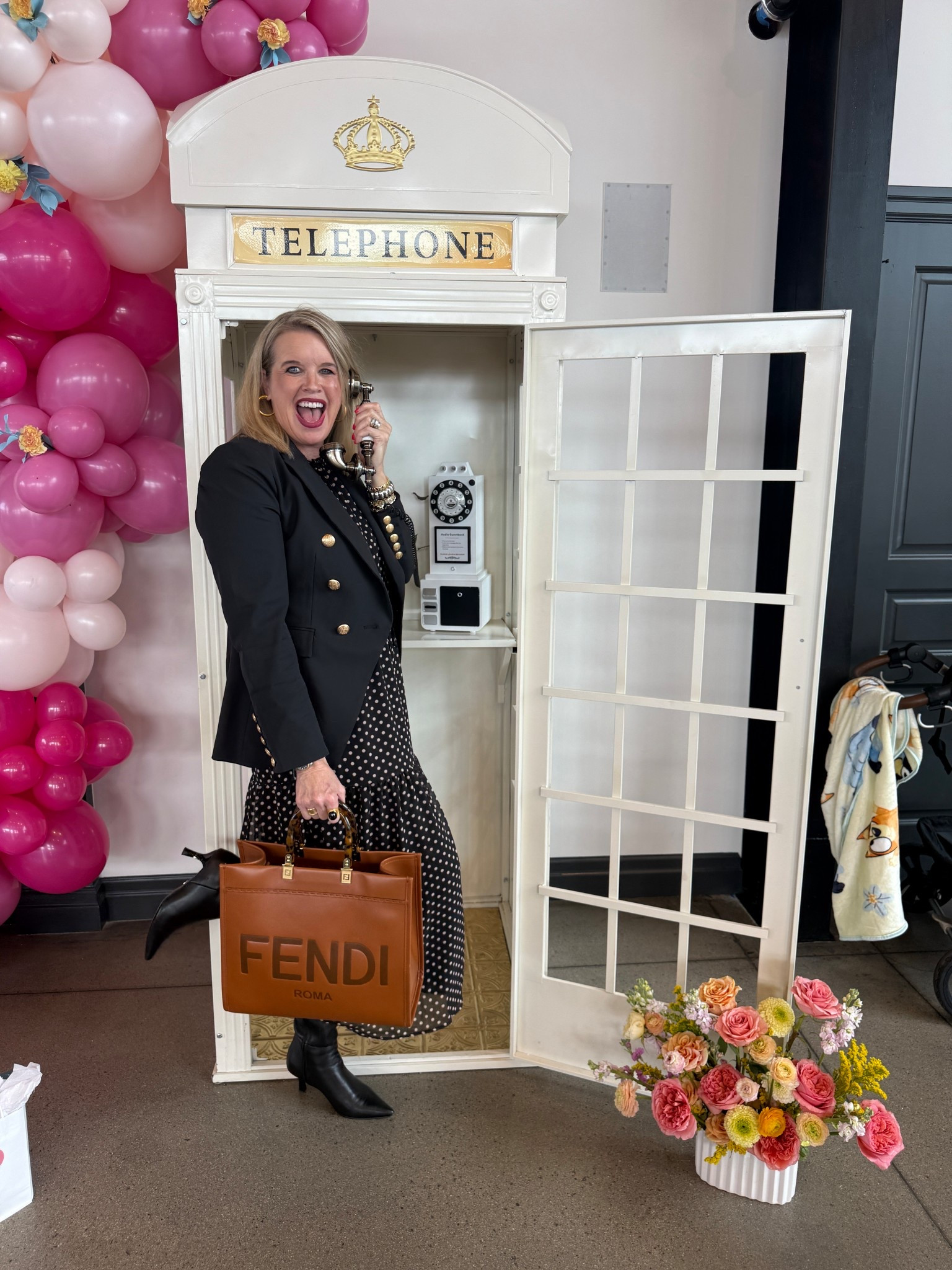 Outfit of the day

Spring Brunch/workshop event/meeting 

⚠️Polka dots are trending and this is the cutest dress by Gibsonlook 
Save 10% with code DARCY10
Fits tts  I wear a small in Gibsonlook 

Quince double breasted blazer with Gold button details
(Chic Classic and so cute) fits tts 

Frankie4 tall leather boots with a kitten heal , so comfortable you can wear all day

⚠️Arm Candy bracelet stack by Allie & Bess  save 20% off with code DARCY20 

Earrings gold hoops Julie Voz 

⚠️Designer Bag Fendi by Vivrelle use code  for one month Free

#LTKOver40 #LTKootd #LTKWorkwear