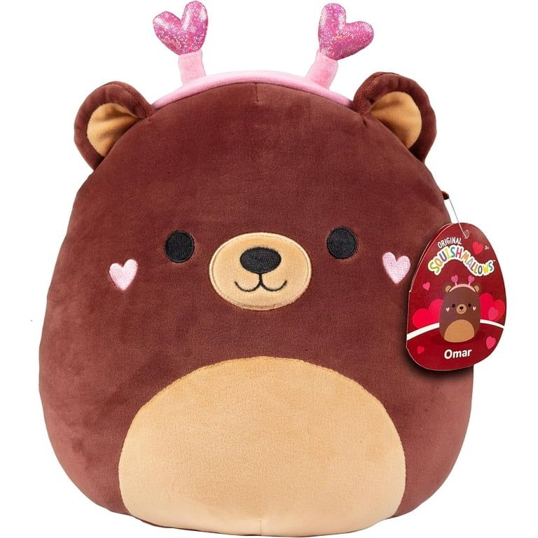 Squishmallows 10" Omar The Bear W Hearts - Officially Licensed Kellytoy 2024 Valentine's Day Plus... | Walmart (US)