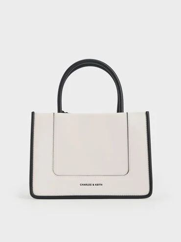 Cream Mini Daylla Tote Bag | CHARLES & KEITH | Charles & Keith US