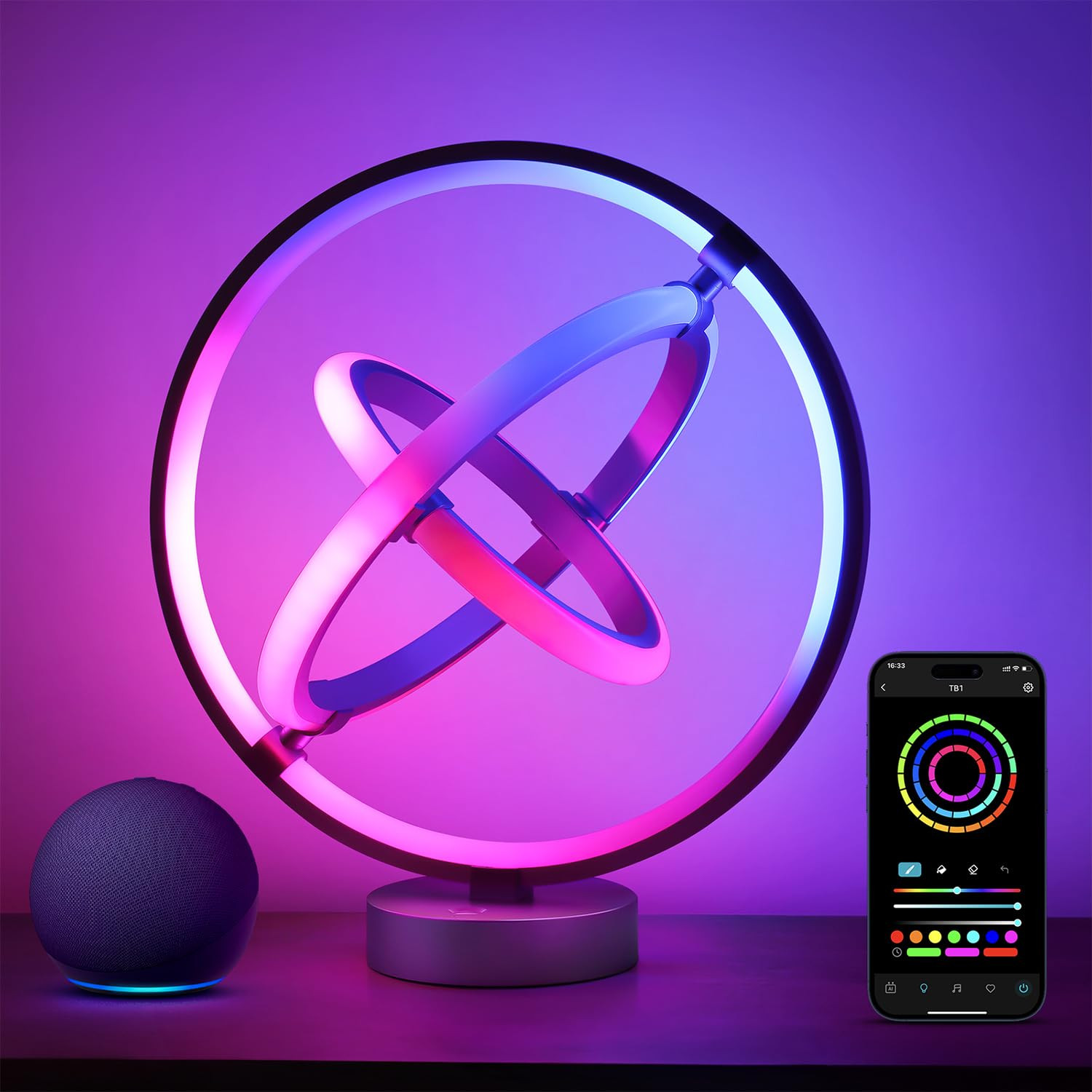 Lepro TB1 AI Smart Table Lamp, RGB+IC Addressable Color Changing Desk Light Alexa Google Enable, ... | Amazon (US)
