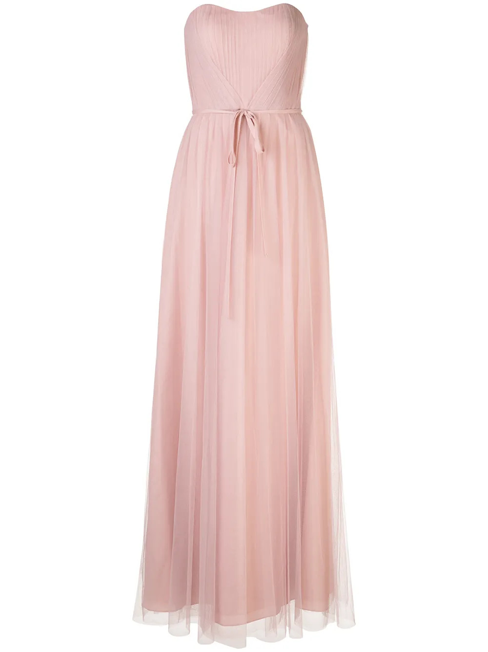 Marchesa Notte Bridesmaids Strapless Tulle Long Bridesmaid Gown | Pink | FARFETCH | Farfetch Global
