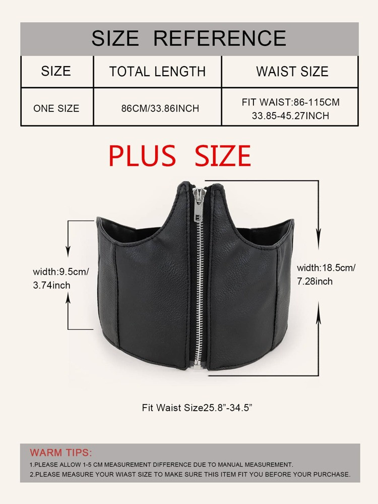 Zipper Decor Plus Size Belt | SHEIN