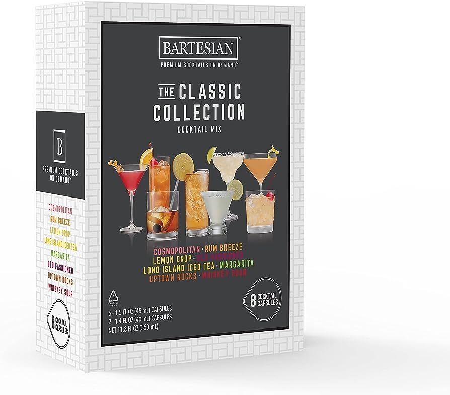 Bartesian The Classic Collection Cocktail Mixer Capsules, Variety Pack of 8 Cocktail Capsules, fo... | Amazon (US)