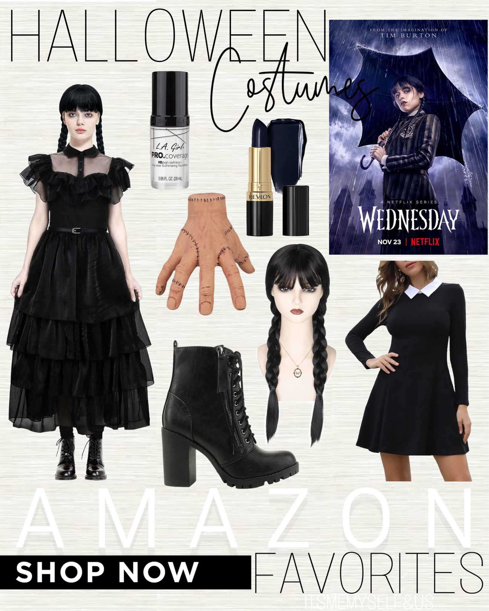 Wednesday Addams. #LTKfindsunder100 #LTKfindsunder50 #LTKshoecrush #LTKbeauty #LTKsalealert 

#LTKHalloween #LTKstyletip #LTKSeasonal