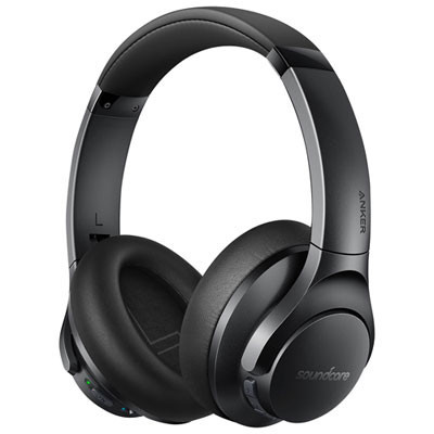 Soundcore by Anker Life Q20+ (Plus) Over-Ear Noise Cancelling Bluetooth Headphones - Black | Best Buy Canada