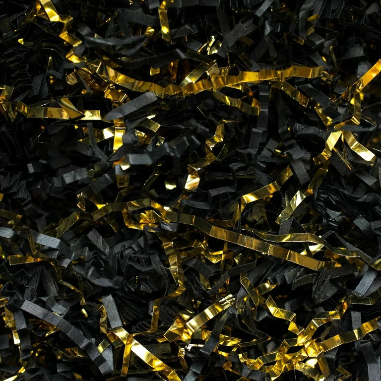 Paper Shred, Black and Gold, 3 oz, Graduation by Way To Celebrate | Walmart (US)