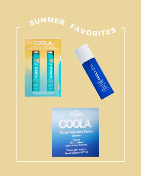 Sunscreen that doesn’t smell or get sticky! The face mist is refreshing and gives you the perfect glow. My friend swears that Coola’s face moisturizer is her absolute favorite if you need a sunscreen and moisturizer in one. 

#LTKunder50 #LTKswim #LTKxNSale