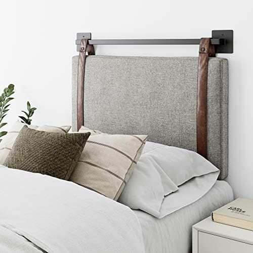 Nathan James Harlow Wall Mount Faux Leather or Fabric Upholstered Headboard, Adjustable Height Vi... | Amazon (US)