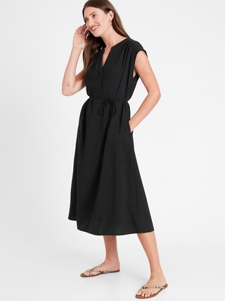 Crepe Midi Dress | Banana Republic (US)