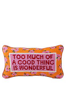 Furbish Studio Too Much Needlepoint Pillow from Revolve.com | Revolve Clothing (Global)