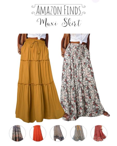 Vacation Outfits inspo 🫶🏻 I am ordering this maxi skirt for vacay and it’s currently on sale on Amazon - 15% off, under $30. 
🗝️ Amazon Fashion Finds, Maxi Skirt, Vacation Outfits, Resort Wear

#LTKsalealert #LTKSeasonal #LTKfindsunder50
