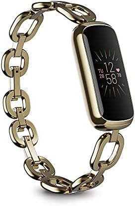Amazon.com: Fitbit Luxe Special Edition Fitness and Wellness Tracker, Gorjana Soft Gold Stainless... | Amazon (US)