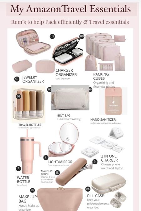 ✈️My Amazon Travel essentials ✔️
These are the items I use when I travel and give as gifts as well!

Great for Bridal shower gifts… She can take on her honeymoon 💍✈️

Travel bottles, brush holder toiletries, packing cubes, charges, electronics holders, mirror and packing cubes.

#styletips #traveltips

#LTKWedding #LTKGiftGuide #LTKTravel