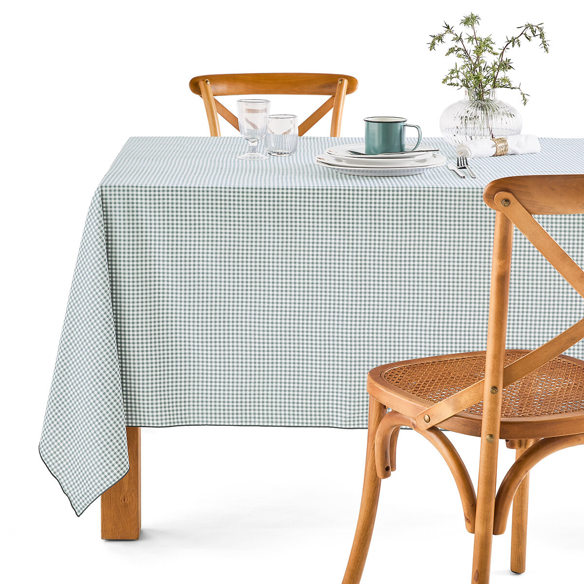 Notem Washed Cotton Checked Tablecloth | La Redoute (UK)