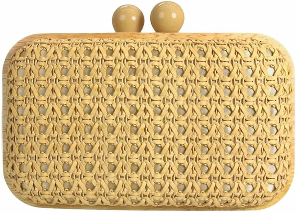 Women Straw Clutch Purse Handwoven Summer Evening Bag Beach Straw Handbag Wedding Party Clutch Ba... | Amazon (US)