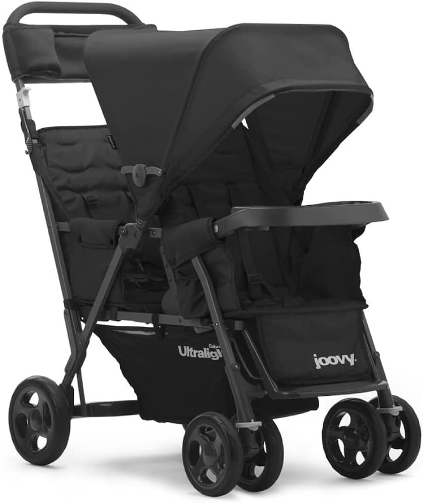Joovy Caboose Too Ultralight Graphite Stand-On Double Stroller with Universal Car Seat Adapter, 3... | Amazon (US)