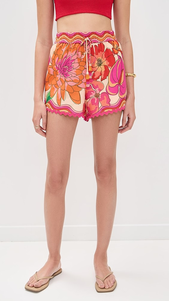 FARM Rio Spring Affair Beige Shorts | Shopbop | Shopbop