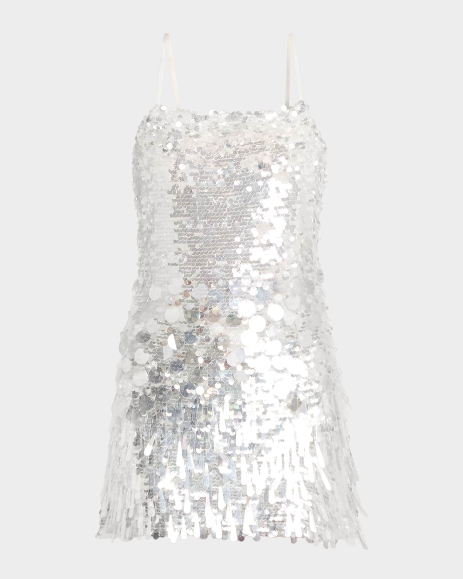 LoveShackFancy Aluria Sequined Mini Dress | Neiman Marcus