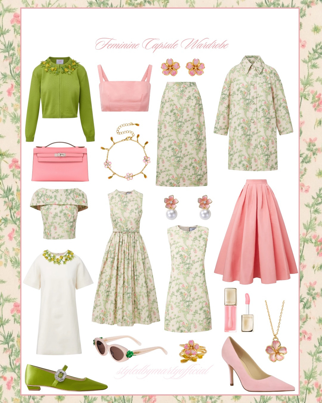 Feminine Capsule Wardrobe🌷🍀

Spring capsule wardrobe, spring wear, spring outfit, spring fashion, spring dress, floral fashion, floral dress, romantic style, romantic dress, luxury fashion, elegant style, resort wear, resort fashion, grandmillenial style, grandmillenial outfit 

#LTKBeauty #LTKSeasonal #LTKootd