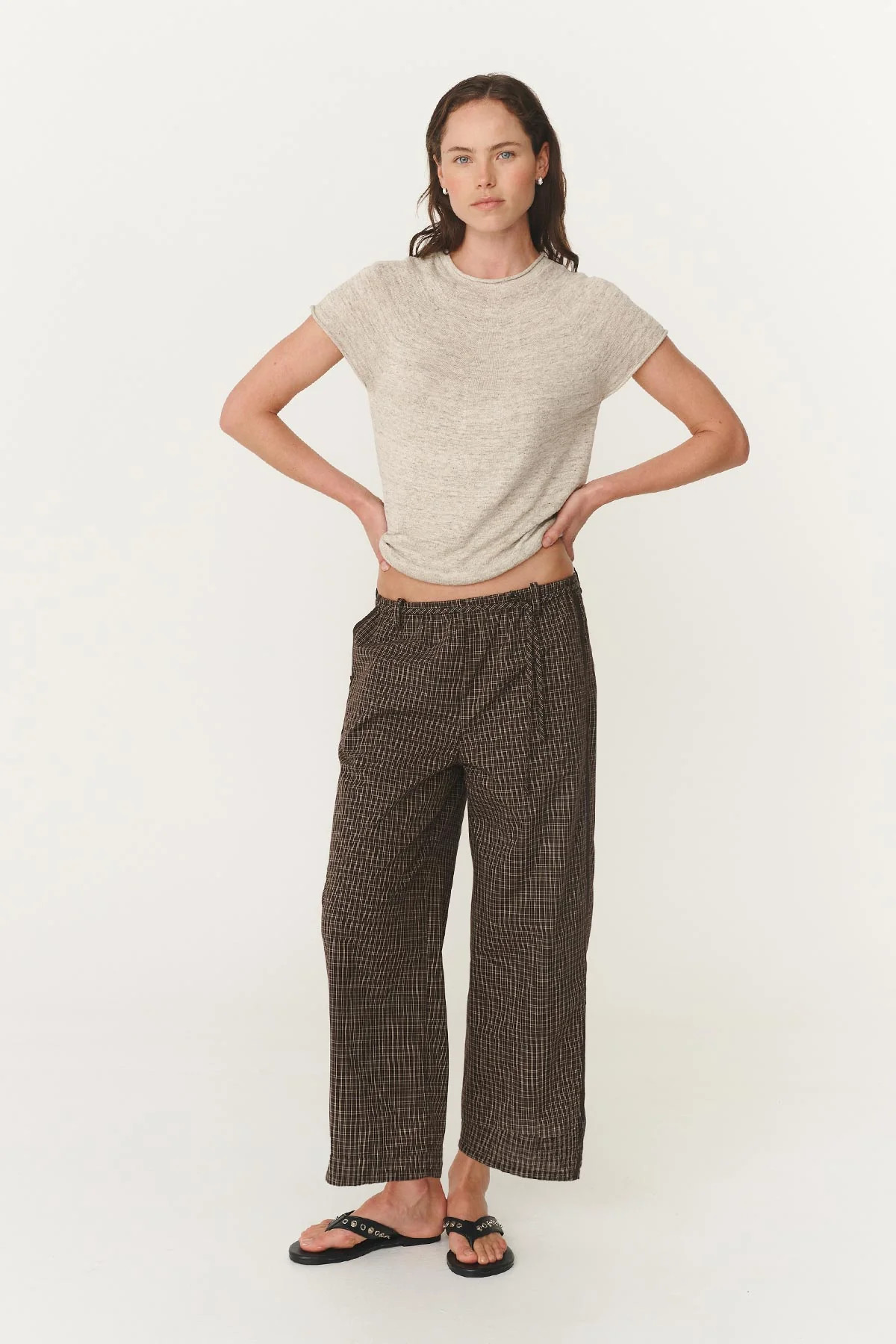 Gabe Lounge Pants in Cacao Check | ROWIE Pants | ROWIE The Label (US)