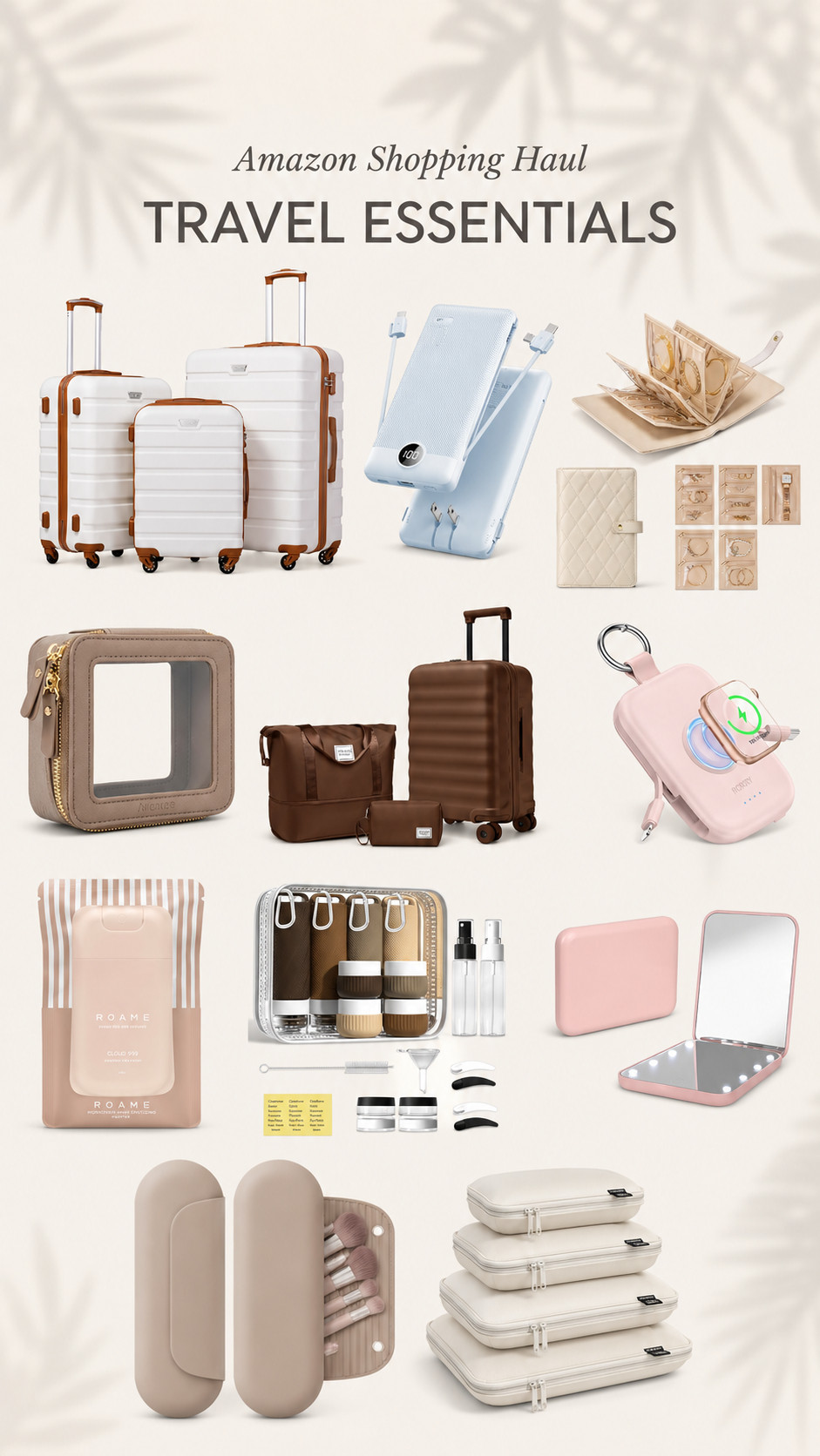 Amazon travel essentials we actually pack for every trip ✈️ From luggage & packing cubes to portable chargers, jewelry organizers, toiletry containers & other little travel finds that make packing easier. Perfect for summer vacations, European trips, honeymoons & long-haul travel.

Amazon travel essentials, Amazon travel finds, travel essentials, travel must haves, Amazon must haves, travel accessories, vacation essentials, packing essentials, packing cubes, luggage, carry on luggage, portable charger, travel charger, jewelry organizer, travel jewelry case, toiletry bag, travel containers, makeup travel case, travel mirror, packing organization, carry on essentials, airport essentials, international travel essentials, Europe travel essentials, honeymoon essentials, summer travel, vacation packing list, travel favorites, frequent flyer essentials, luxury travel essentials, travel gifts, Amazon vacation finds

 

 #LTKTravel