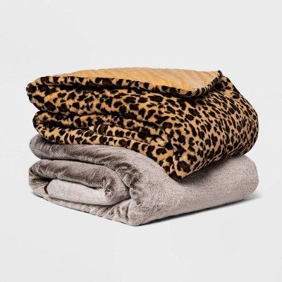 Faux Fur Weighted Blanket with Removable Cover - Threshold™ | Target