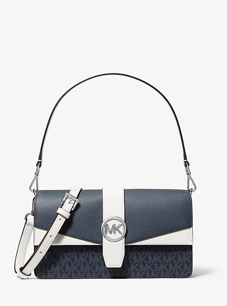 Greenwich Medium Signature Logo Convertible Shoulder Bag | Michael Kors US